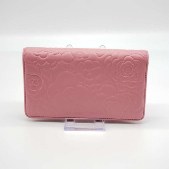 Authentic Chanel Camellia Rose Pink Bifold Wallet - Picture 5 of 15